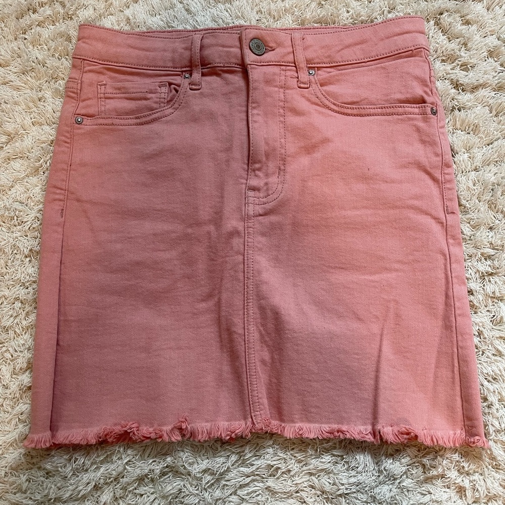 Forever 21 pink denim skirt